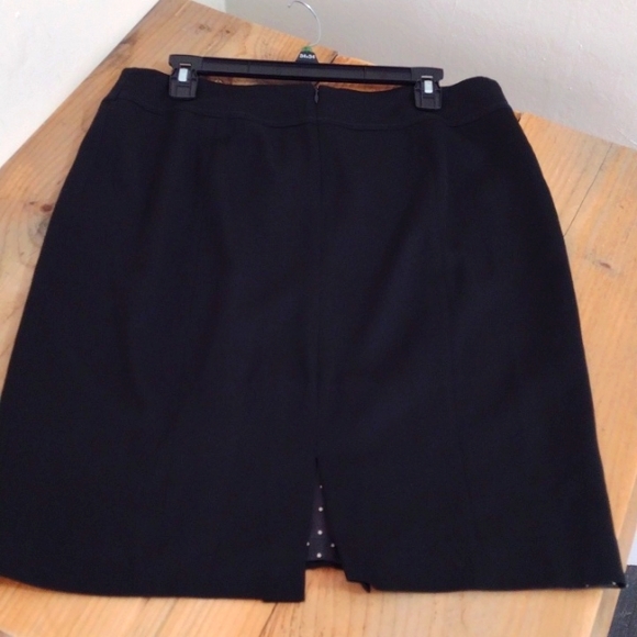 Javier Simorra Black Stretch Wool Pencil Skirt Made in Spain US Size 10 … - Picture 6 of 14